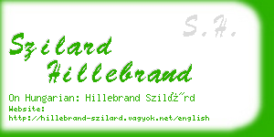 szilard hillebrand business card